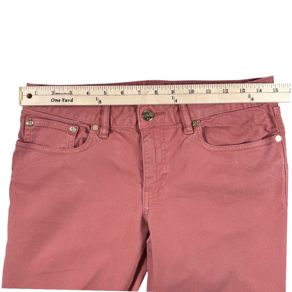 Tory Burch Alexa Cropped Skinny Jeans – Size 28 – Coral Pink - Picture 8 of 10